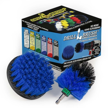 Drill Brush Power Scrubber By Useful Products 5 in W 5 in L Brush, Blue B-S-4M-QC-DB